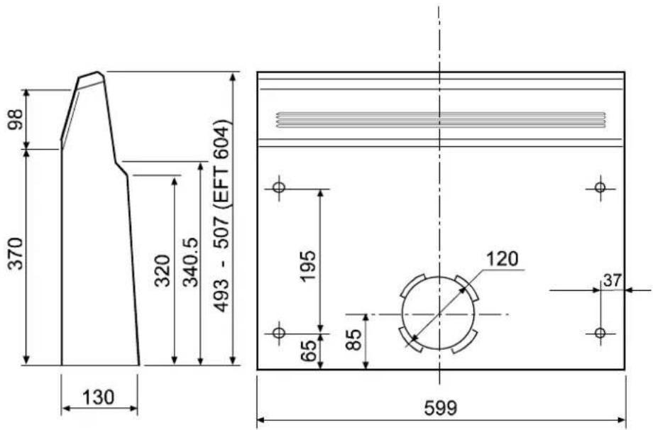 98 370 320 340.5 493 - 507 (EFT 604) 130 195 65 85 120 37 599