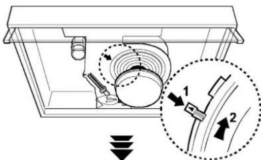 ELECTROLUX EFT604X - A kerek aktívszenes filter beszerelése (8. ábra): - 4