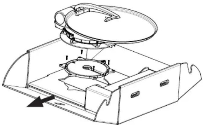 Technical line drawing of a mechanical assembly with no visible text or symbols