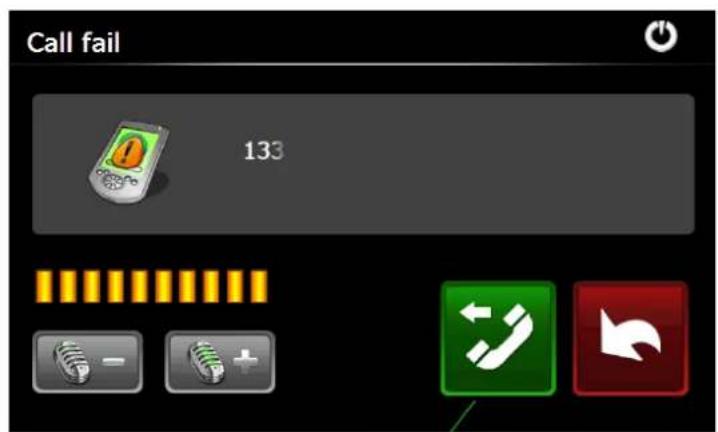 Call fail 133