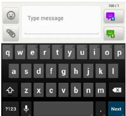 Type message 160 / 1 q w e r t y u i o p a s d f g h j k l z x c v b n m ?123 Next