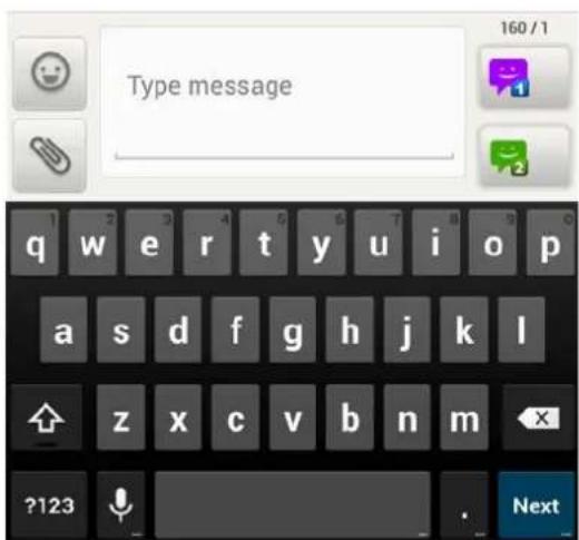 Type message 160 / 1 q w e r t y u i o p a s d f g h j k l z x c v b n m ?123 Next