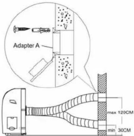 Adapter A max 120CM min 30CM