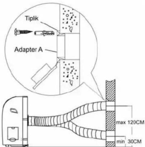 Tiplik Adapter A max 120CM min 30CM