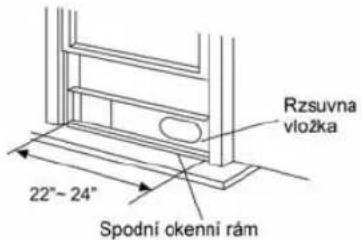 Rzsvna vložka 22°~24" Spodní okenní rám