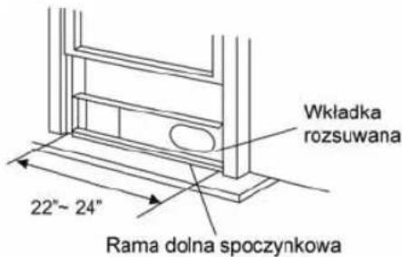 Wkładka rozsuwana 22"~ 24" Rama dolna spoczynkowa