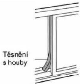 Těsnění s houby