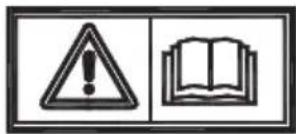 Warning sign with exclamation mark and open book symbol, commonly used to indicate educational or operational hazard.