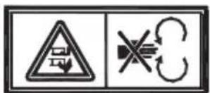 Warning sign with triangular warning triangle and crossed-out circle symbol indicating no change or reversion