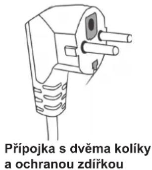 Přípojka s dvěma kolíky a ochranou zdířkou