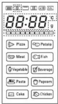 88:88 °C Pizza Potato Meat Fish Vegetable Beverage Pasta Popcorn Cake Chicken