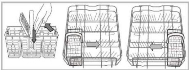 INDESIT DISR 14B - Koszyk na sztućce - 1