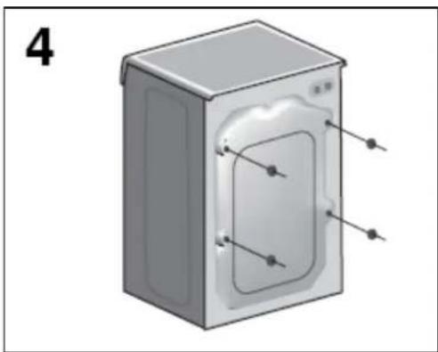 BAUMATIC BWMI1472DN1 - Unpacking the machine and removing the transit bolts - 4