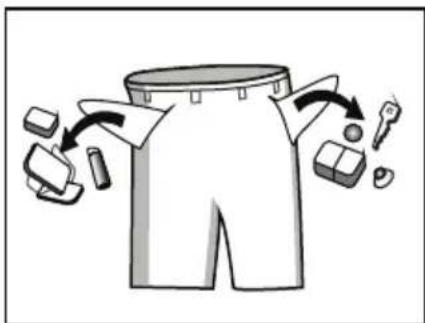 Philco PLDS 1263 Crown - Vyjměte všechny předměty z kapes. - 1