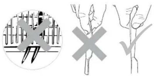 Diagram illustrating tree crossing and fragmentation, showing cross symbols for fragmentation and fragmentation.
