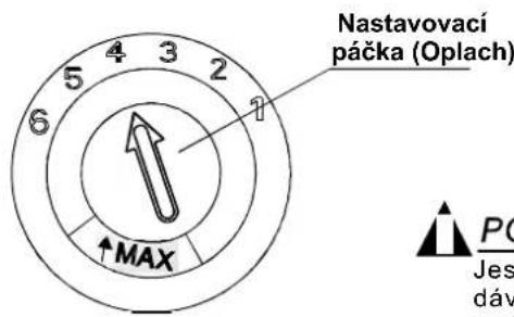 Nastavovací páčka (Oplach) MAX PC Jes dáv