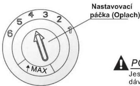 Nastavovací páčka (Oplach) MAX P0 Jes dáv