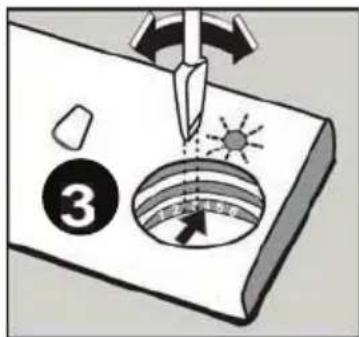 Diagram illustrating a soldering process with labeled components and directional arrows, including a numbered circle and sun icon.