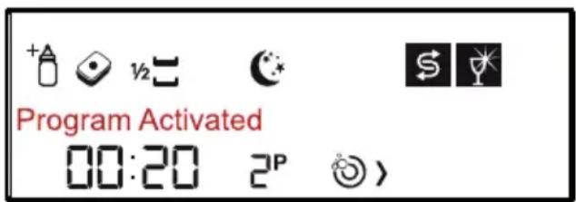 Program Activated 00:20 2P >