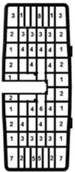 3 1 8 1 3 2 3 3 3 3 2 1 4 4 4 4 1 2 4 4 4 2 1 2 4 6 4 1 1 4 6 4 1 2 4 4 2 1 3 3 3 3 1 7 2 5 5 2 7