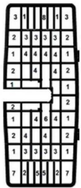 3 1 8 1 3 2 3 3 3 3 2 1 4 4 4 4 1 2 4 4 4 2 1 2 4 6 4 1 1 4 6 4 1 2 4 4 2 1 3 3 3 3 1 7 2 5 5 2 7