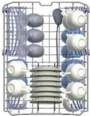 Philco PD 1070 BIX - Filling the upper rack - 1