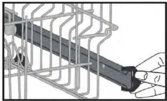 Philco PD 1070 BIX - Setting the height of the upper rack - 1