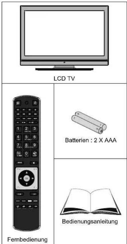 LCD TV Batterien : 2 X AAA Fernbedienung Bedienungsanleitung