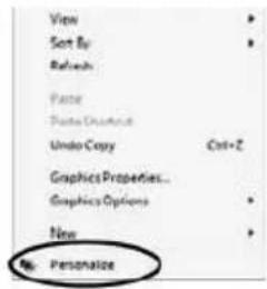View Sort By: Refresh Name Paste Create Undo Copy Cut+2 Graphics Properties... Graphics Options New Personalize
