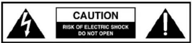 CAUTION RISK OF ELECTRIC SHOCK DO NOT OPEN