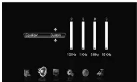Equalizer Custom 100 Hz 1 KHz 5 KHz 10 KHz