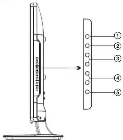 Technical diagram showing a device with labeled components and an adjacent schematic of its internal structure with numbered parts.