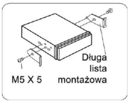 M5 X 5 Długa lista montażowa