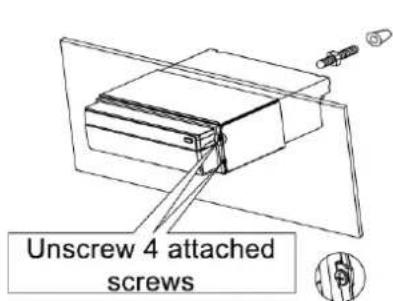 Unscrew 4 attached screws