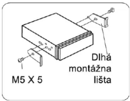 M5 X 5 Dlhá montážna lišta