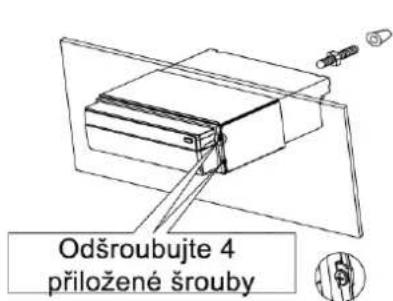 Odšroubujte 4 přiložené šrouby