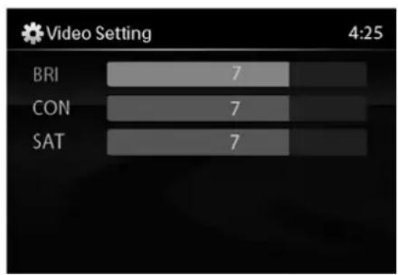 Video Setting 4:25 BRI 7 CON 7 SAT 7