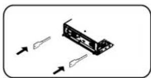 Diagram showing a device with two arrows indicating direction, no text or symbols present