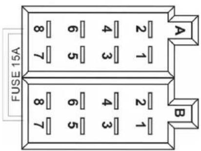 FUSE 15A 2 1 4 3 6 5 8 7 2 1 4 3 6 5 8 7 A B