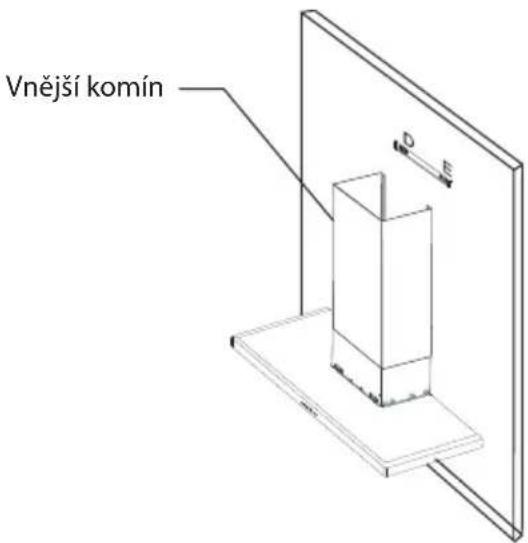 Vnější komín D E