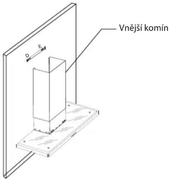 Vnější komín D E