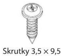 Skrutky 3,5 × 9,5