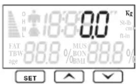 O H L 19:00.00 St-lb cm ft-in FAT TBW age MUS 0/ BON 0/ BMI 88.8 0/0 SET