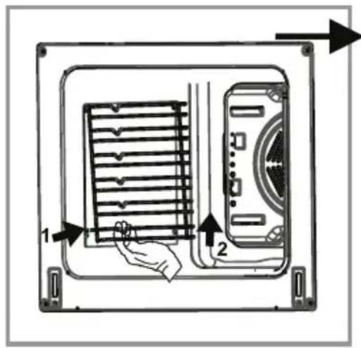 Philco POC 828 - Vyjmutí mřížky Vyjmutí katalitického panelu - 1