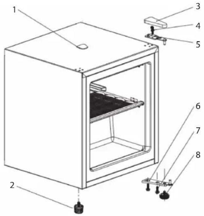 Philco PSF 302 - Postup otočení otevírání dvířek - 1
