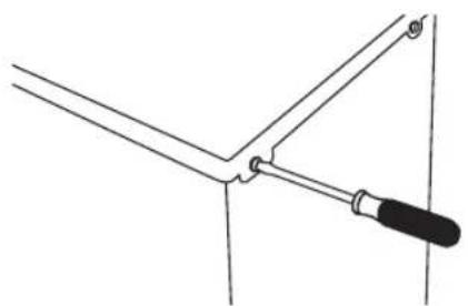 Logik LUF55W13E - Ändra dörrens gångjärn - 7