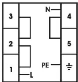 3 2 1 L N 4 5 PE ±