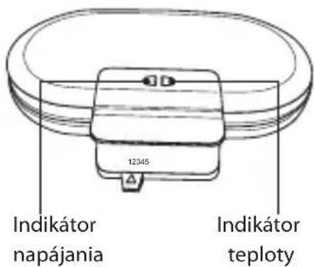 Indikátor napájania 12345 Indikátor teploty