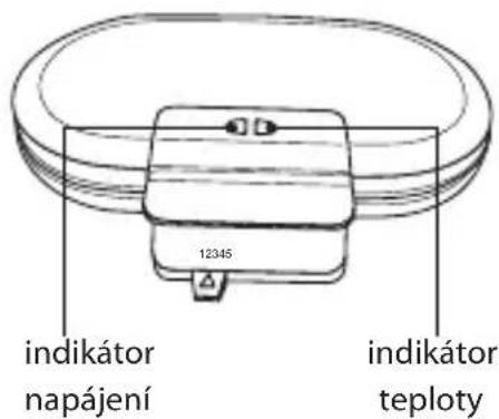 indikátor napájení 12345 indikátor teploty
