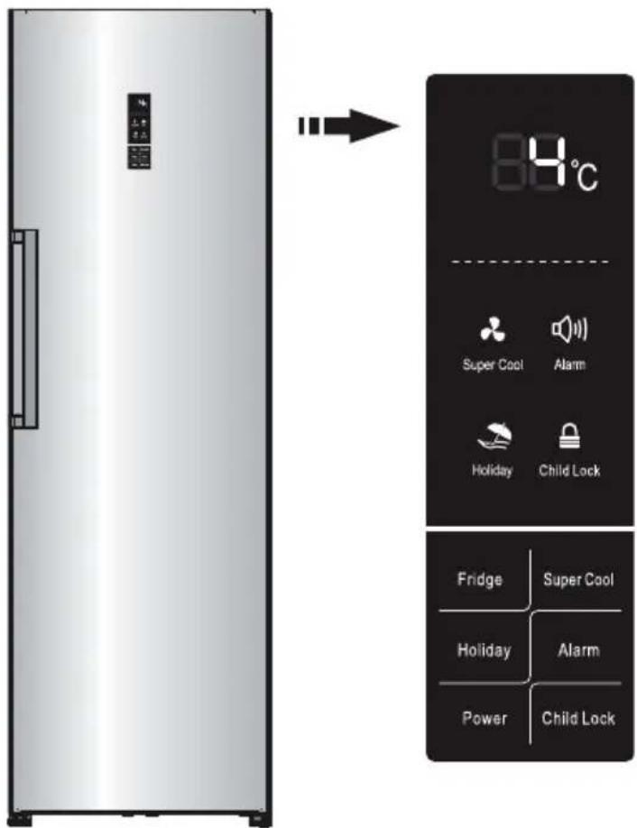 84°C Super Cool Alarm Holiday Child Lock Fridge Super Cool Holiday Alarm Power Child Lock